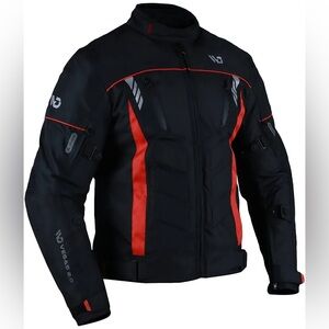 WD Motorsports Vegas 2.0 Motorcycle Jacket CE Armored With Padding Small